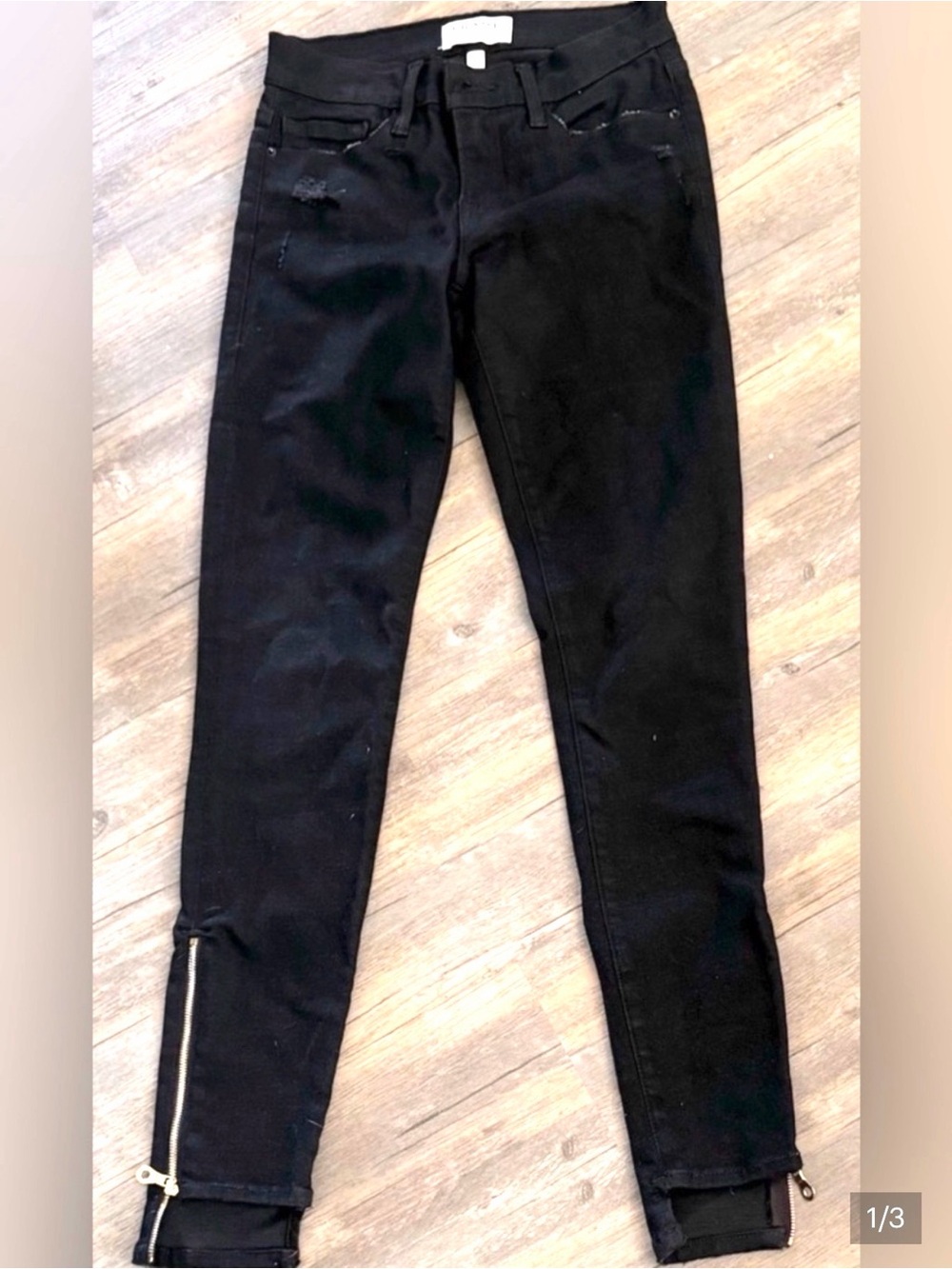 Frame Denim black skinny jeans size 24